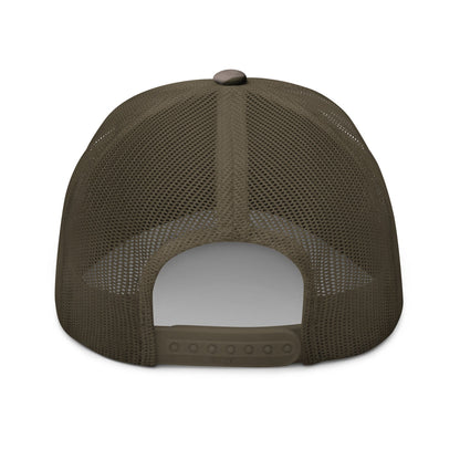 Harris Walz Midwest Camo Trucker Hat Orange Camo Olive