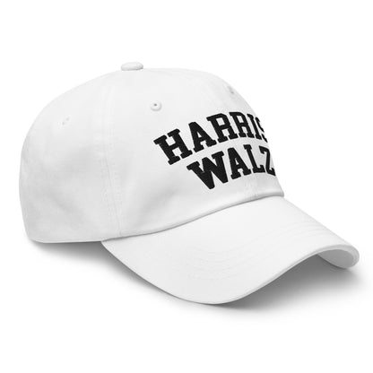 Harris Walz Midwest Dad Hat White