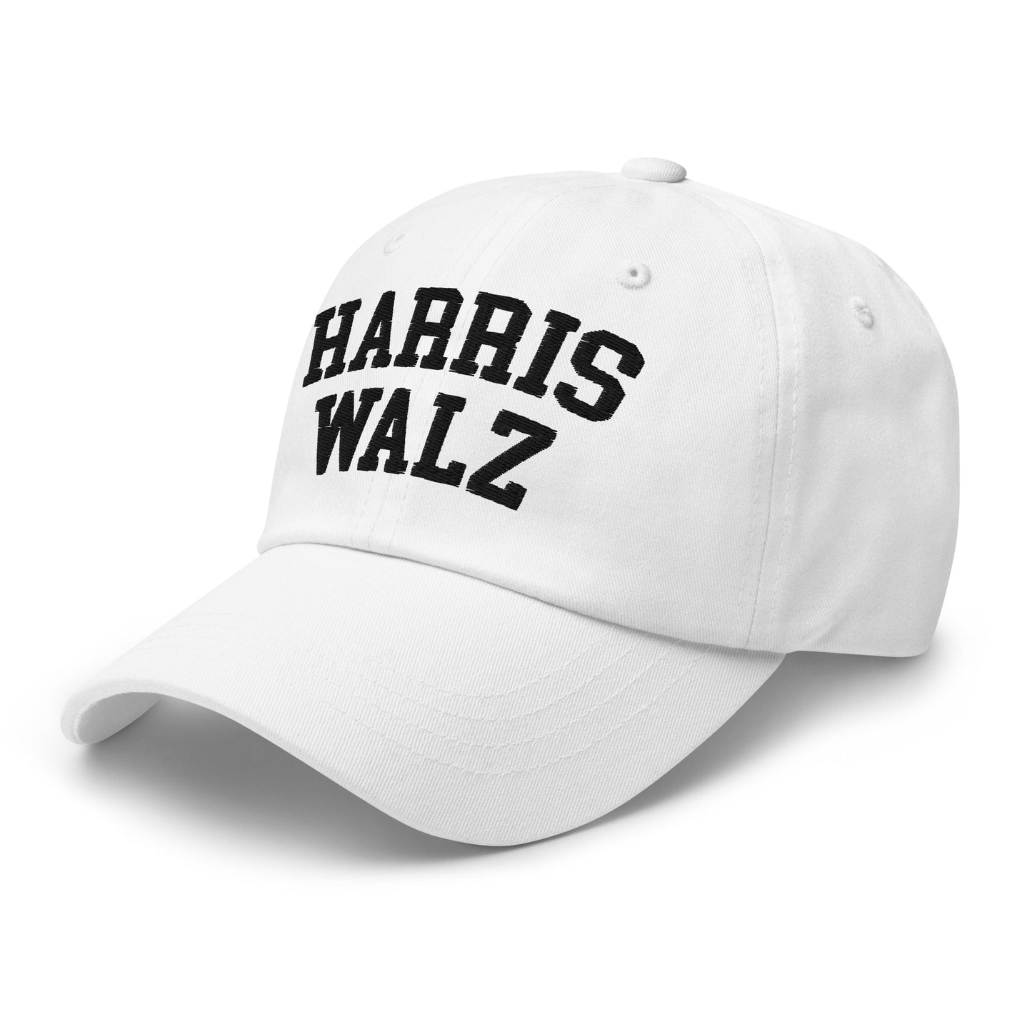 Harris Walz Midwest Dad Hat White