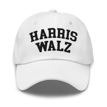 Harris Walz Midwest Dad Hat White