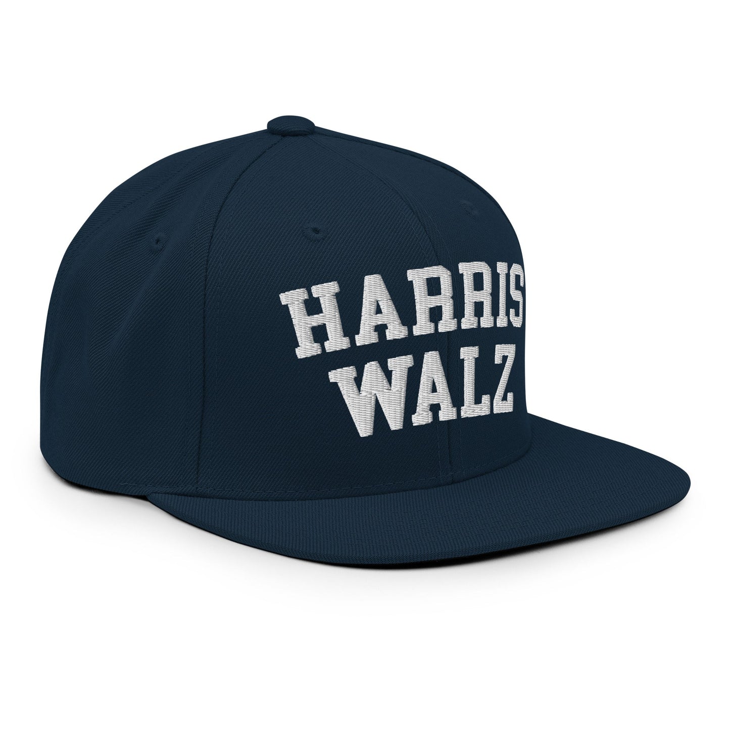 Harris Walz Midwest Flat Bill Brim Snapback Hat Dark Navy