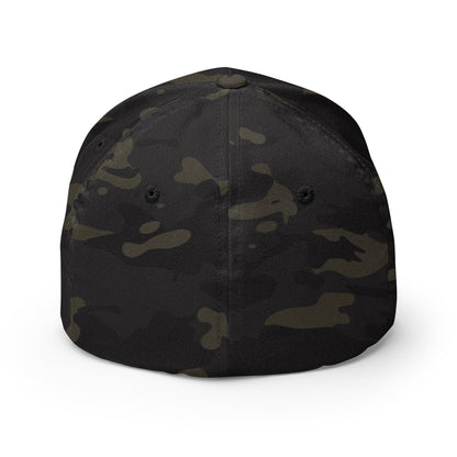 Harris-Walz Midwest Princess Parody Embroidered Stretch Fit Baseball Hat Orange Camo Multicam Black