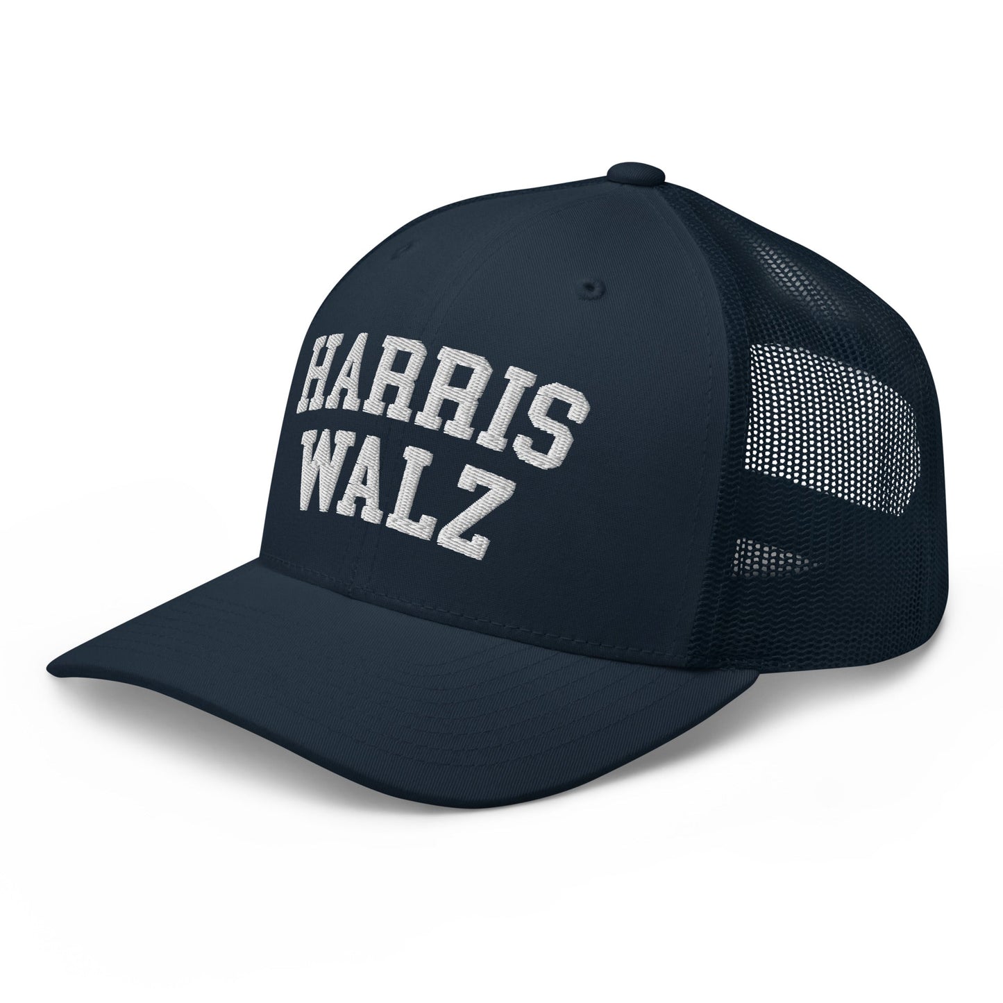 Harris Walz Midwest Retro Trucker Hat Navy