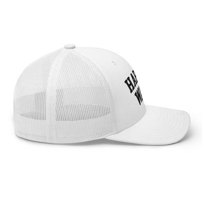 Harris Walz Midwest Retro Trucker Hat White