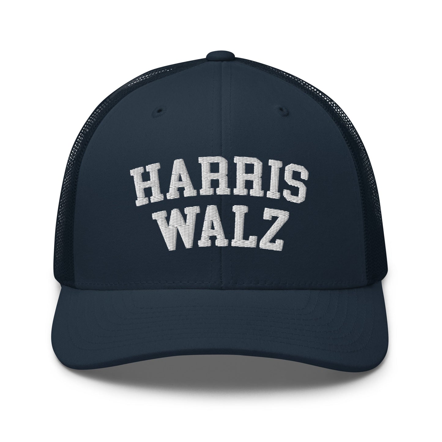 Harris Walz Midwest Retro Trucker Hat Navy