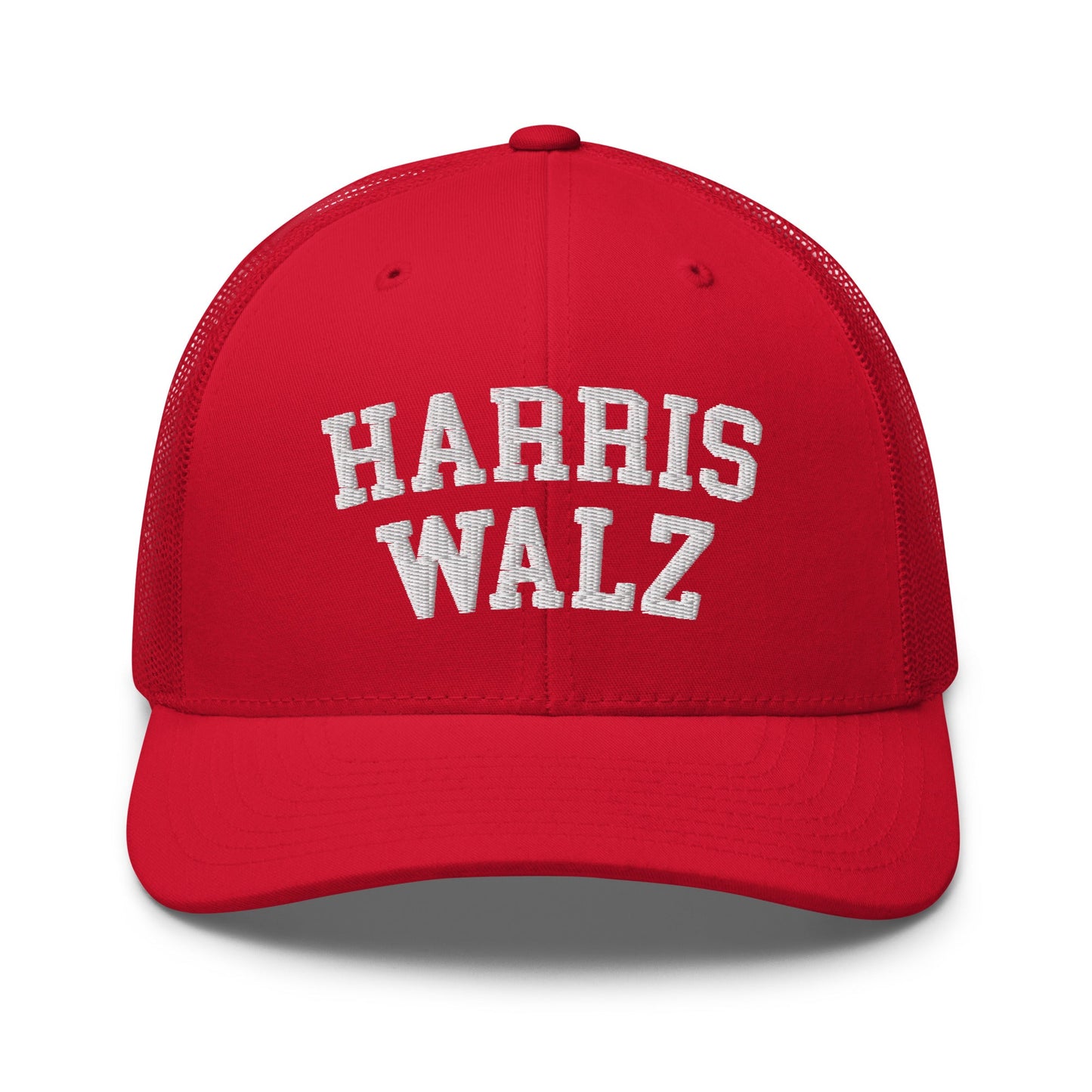 Harris Walz Midwest Retro Trucker Hat Red