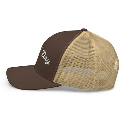 Have A Day Golf Retro Trucker Hat Brown Khaki