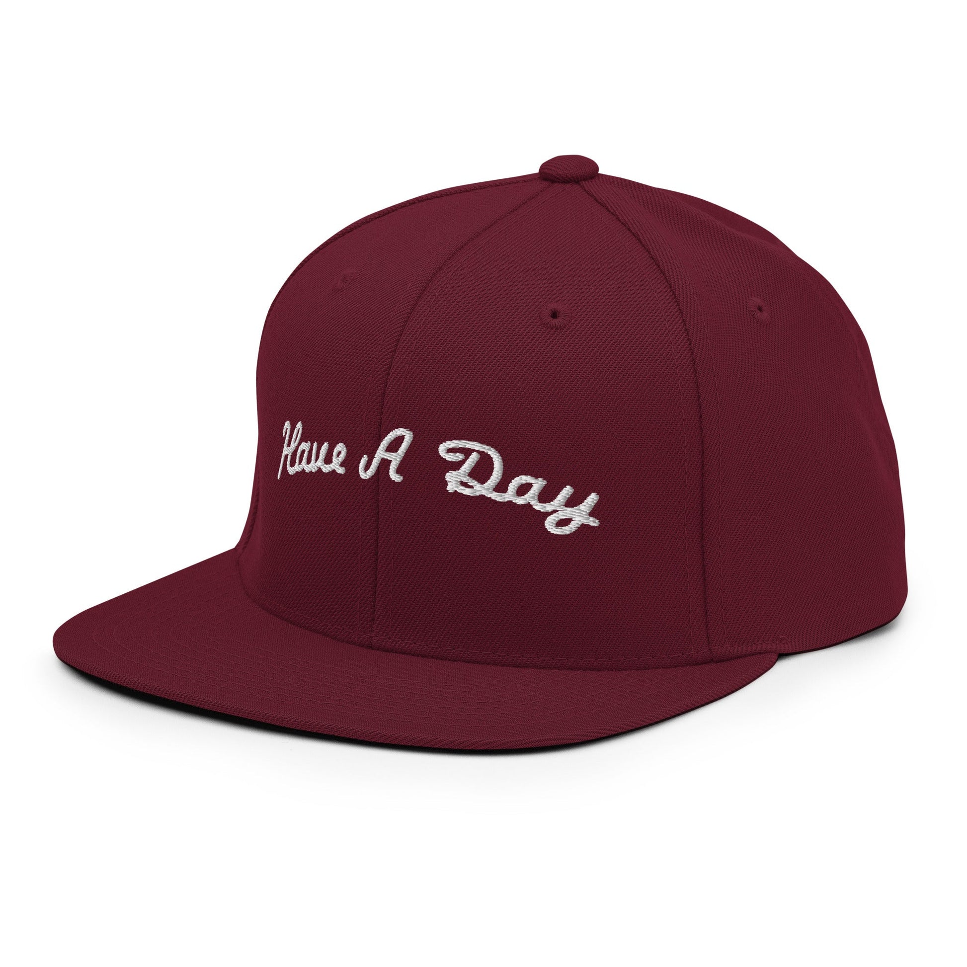 Have a Day Golf Snapback Hat Maroon