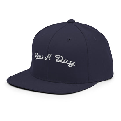 Have a Day Golf Snapback Hat Navy