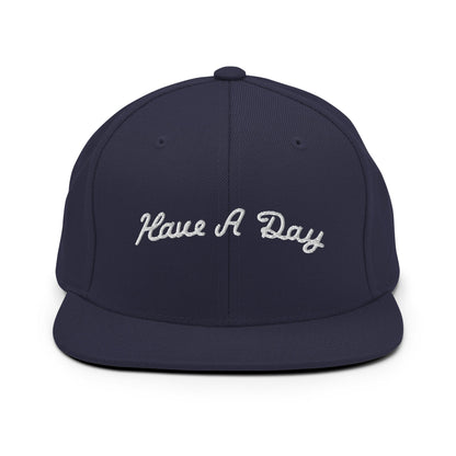 Have a Day Golf Snapback Hat Navy