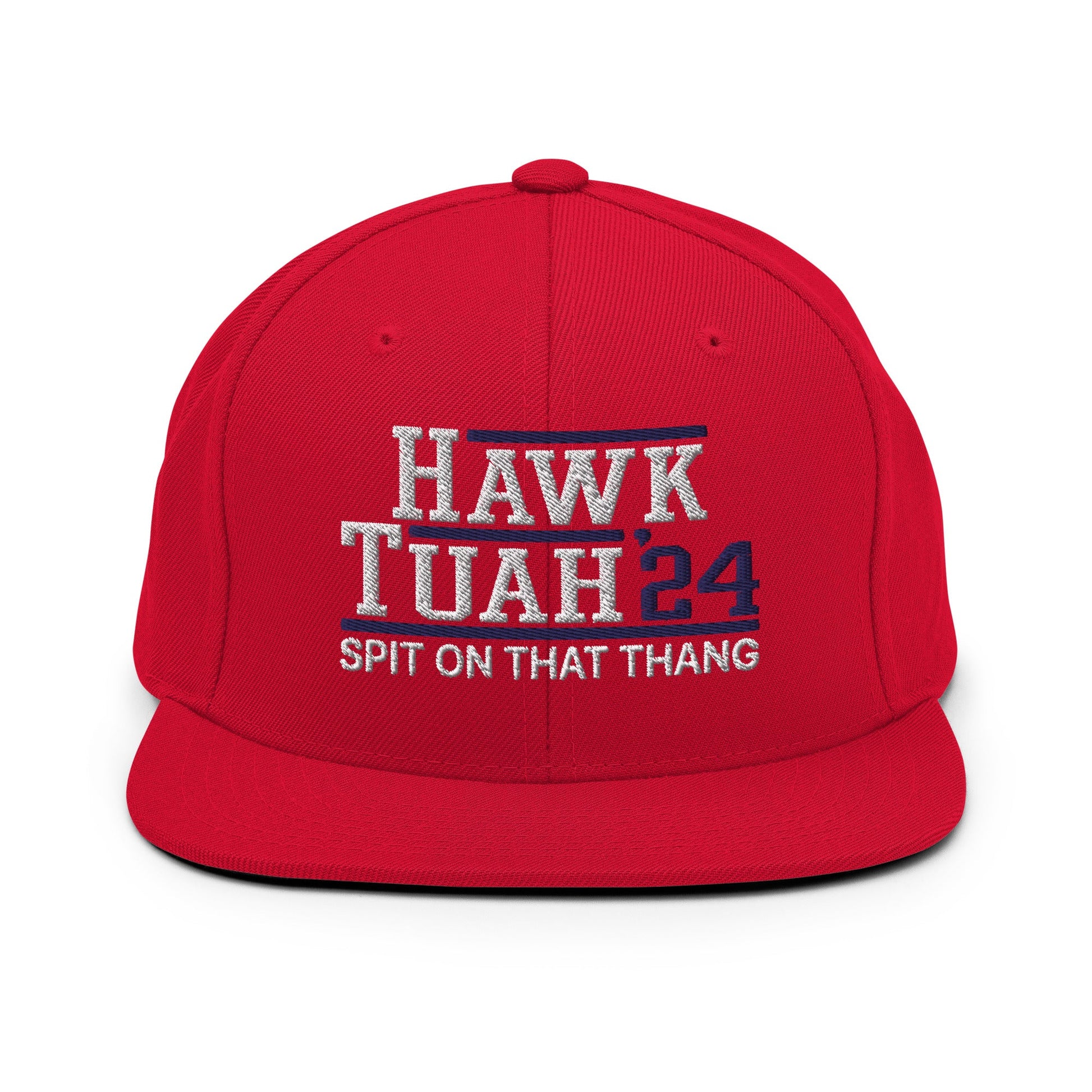 Hawk Tuah '24 2024 Tush Spit on that Thang Red Snapback Hat Red