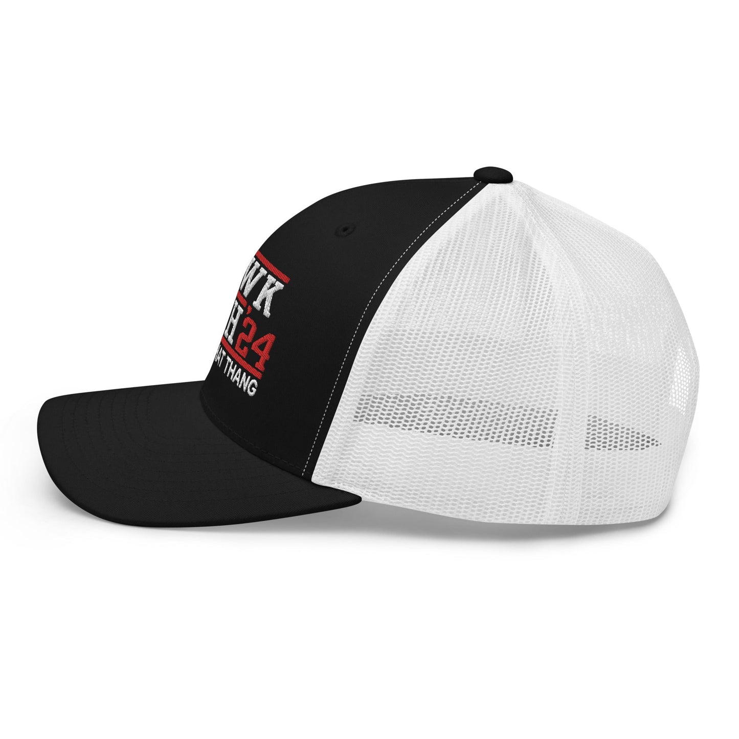 Hawk Tuah '24 2024 Tush Spit on that Thang Retro Trucker Hat Black White