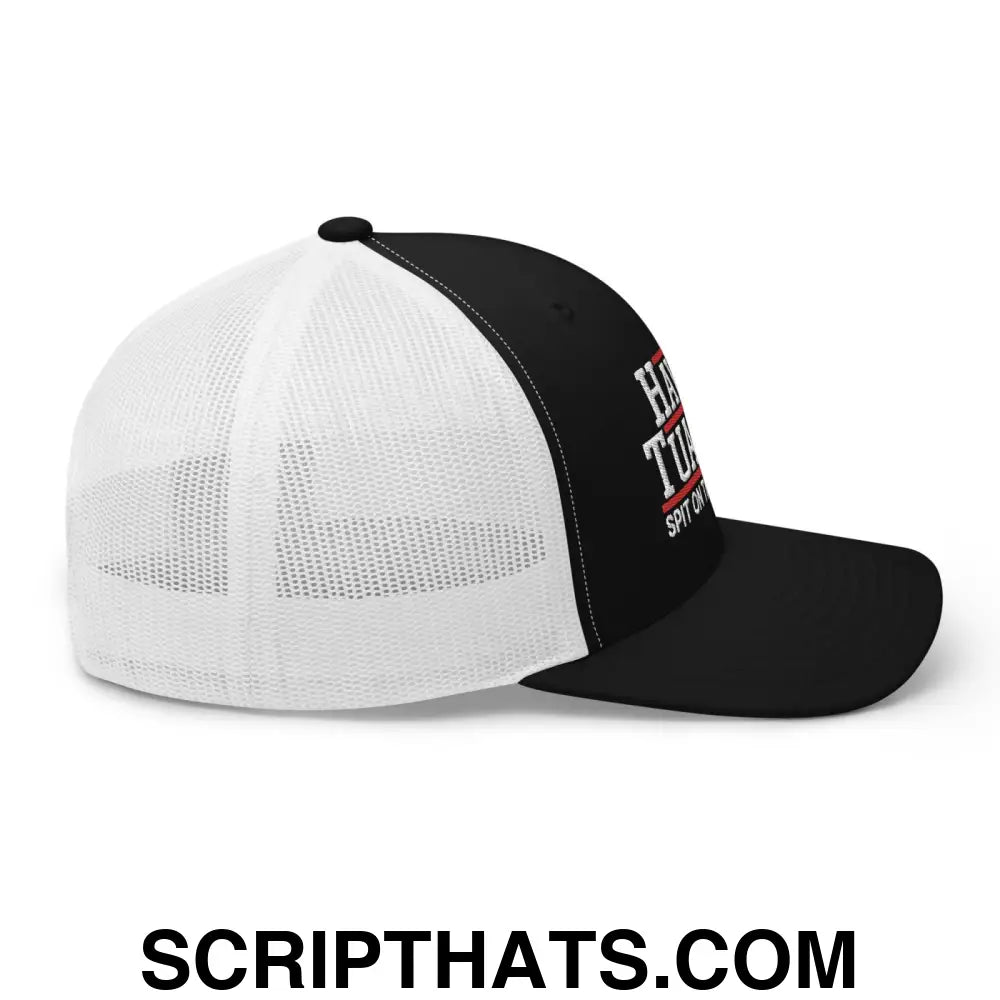 Hawk Tuah '24 2024 Tush Spit on that Thang Retro Trucker Hat Black White