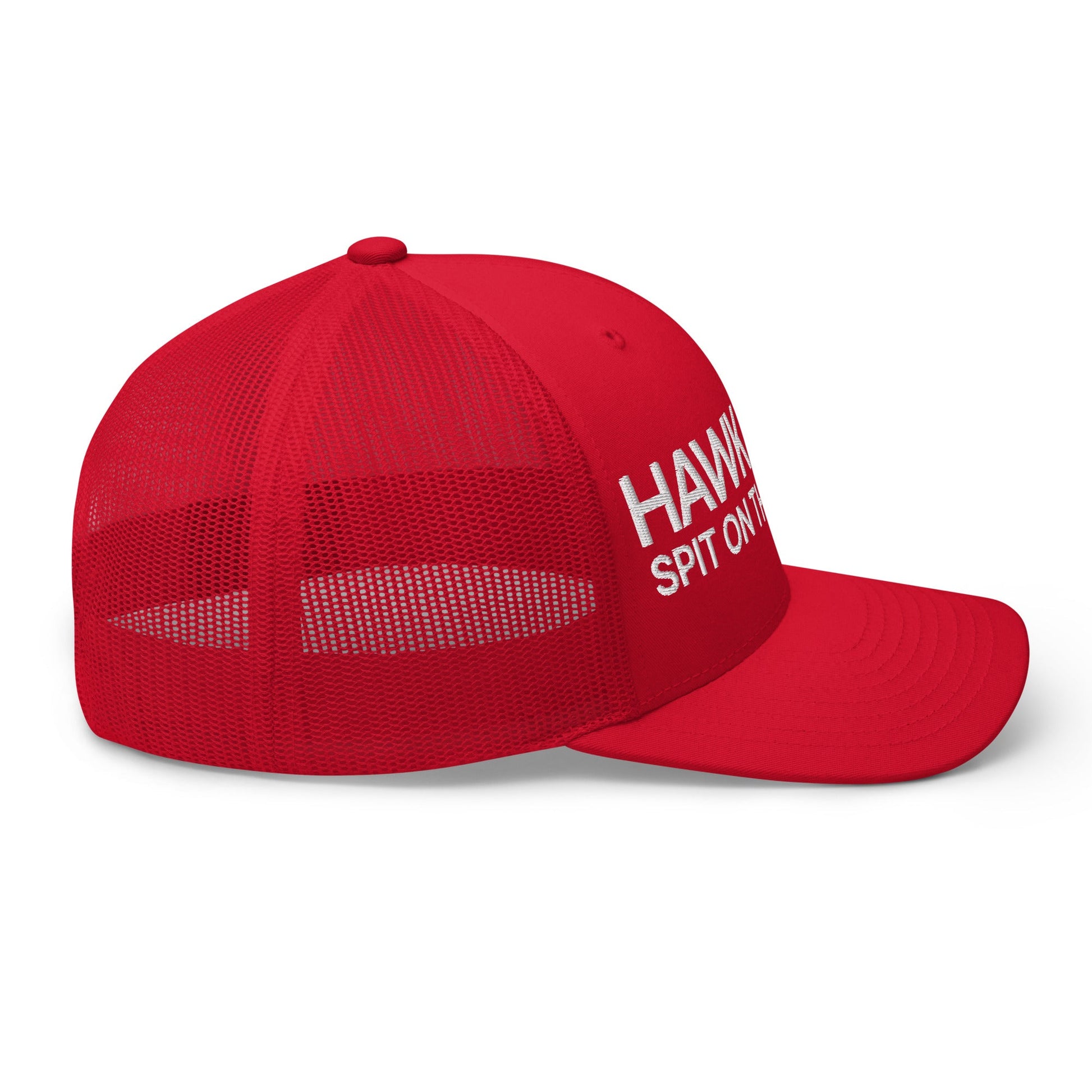 Hawk Tuah Spit on that Thang Retro Trucker Hat Red