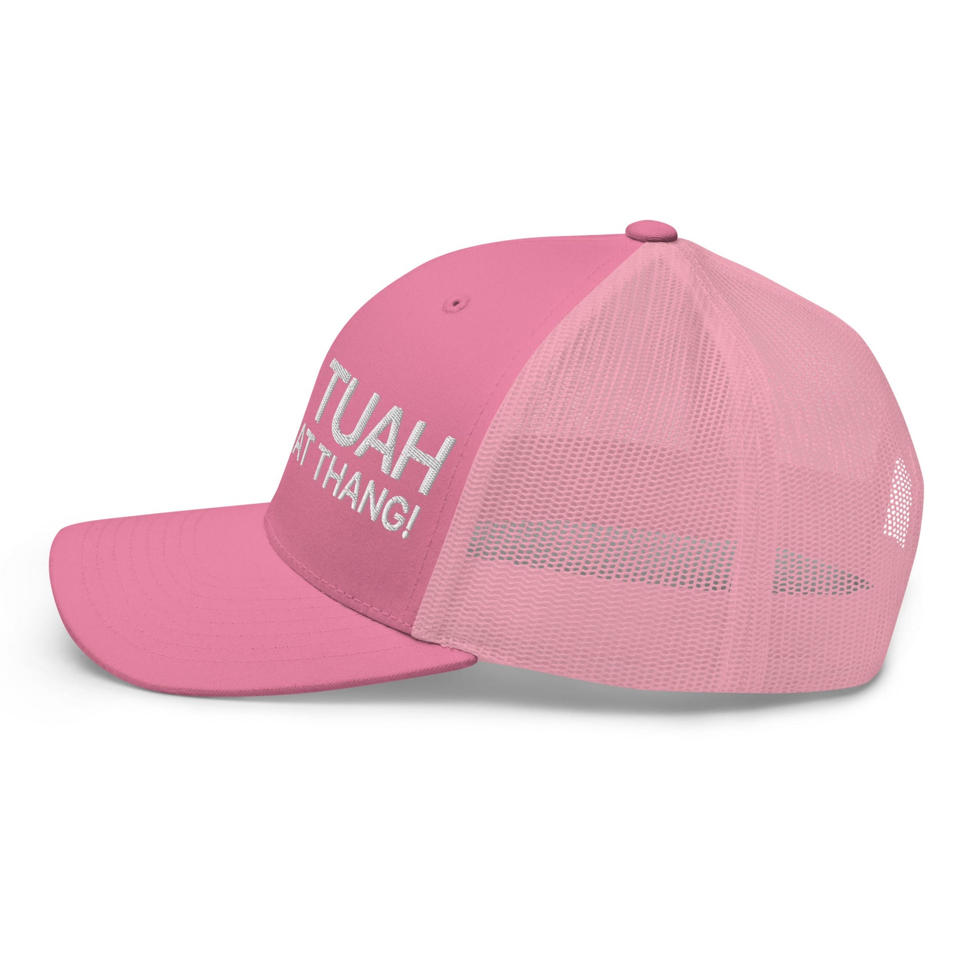 Hawk Tuah Spit on that Thang Retro Trucker Hat Pink