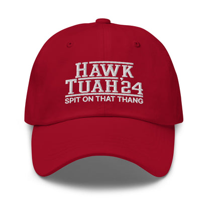 Hawk Tuah Tush '24 2024 Spit on that Thang Dad Hat Cranberry