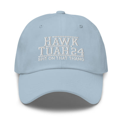 Hawk Tuah Tush '24 2024 Spit on that Thang Dad Hat Light Blue