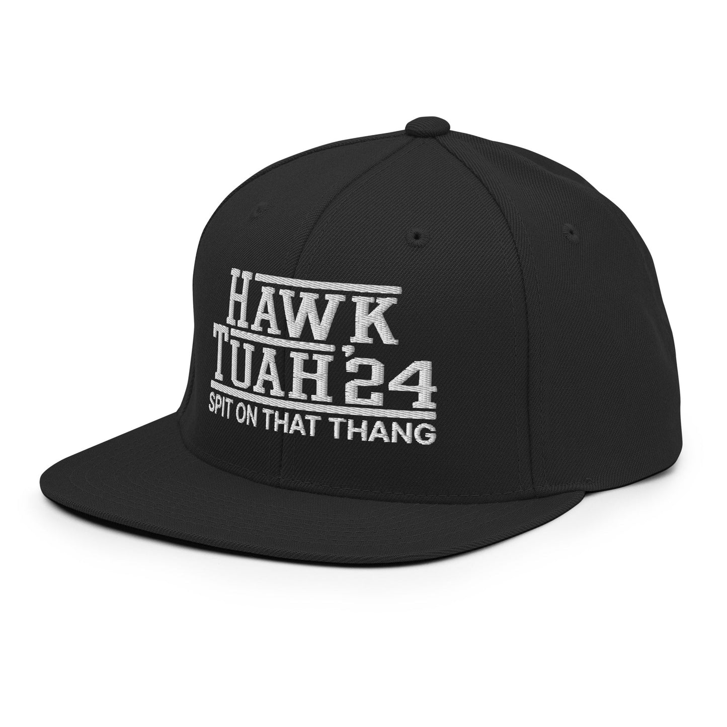 Hawk Tuah Tush '24 2024 Spit on that Thang Snapback Hat Black