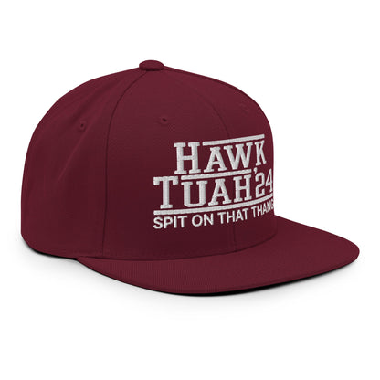 Hawk Tuah Tush '24 2024 Spit on that Thang Snapback Hat Maroon