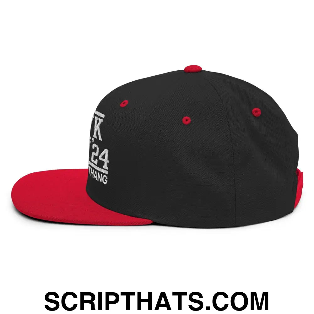 Hawk Tuah Tush '24 2024 Spit on that Thang Snapback Hat Black Red