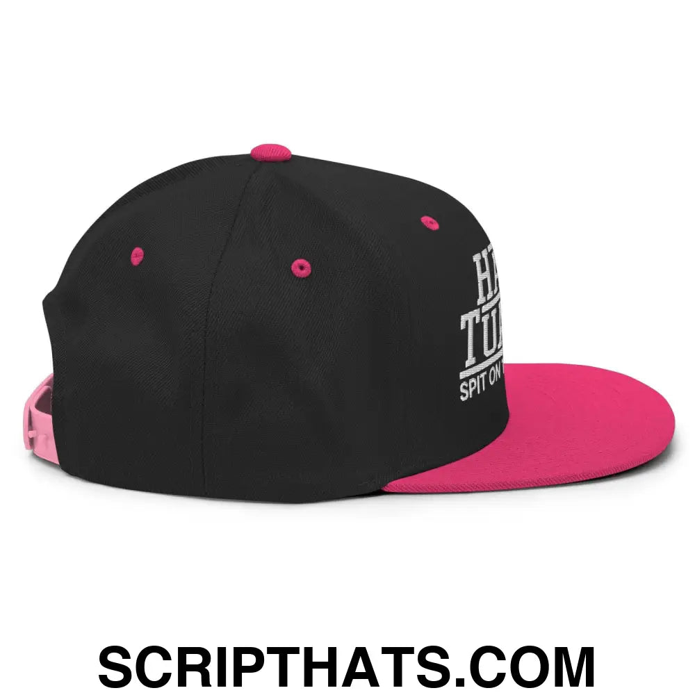 Hawk Tuah Tush '24 2024 Spit on that Thang Snapback Hat Black Neon Pink