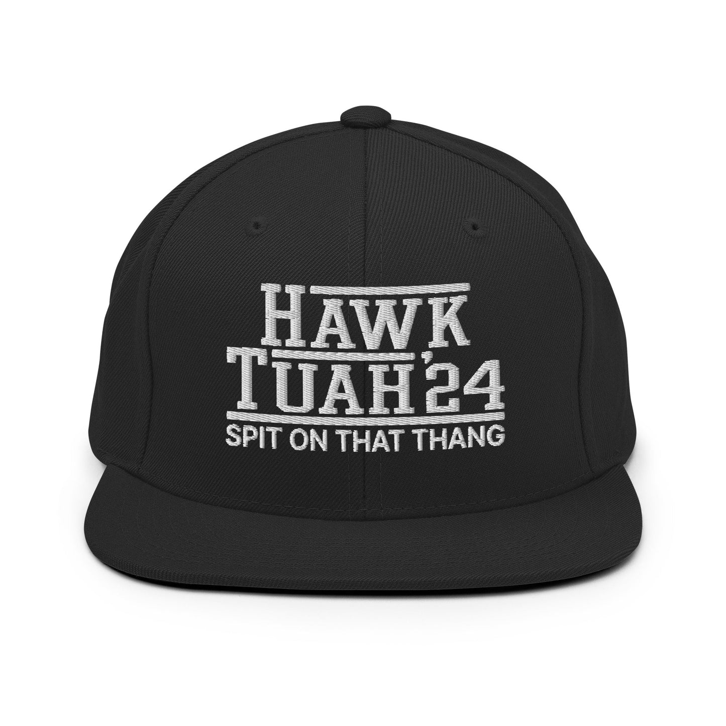 Hawk Tuah Tush '24 2024 Spit on that Thang Snapback Hat Black