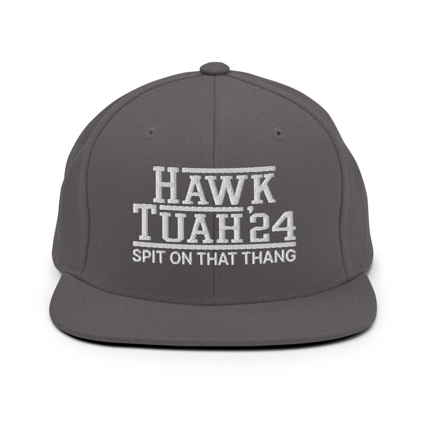 Hawk Tuah Tush '24 2024 Spit on that Thang Snapback Hat Dark Grey