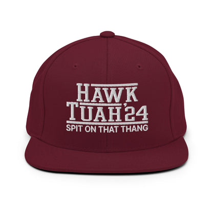 Hawk Tuah Tush '24 2024 Spit on that Thang Snapback Hat Maroon