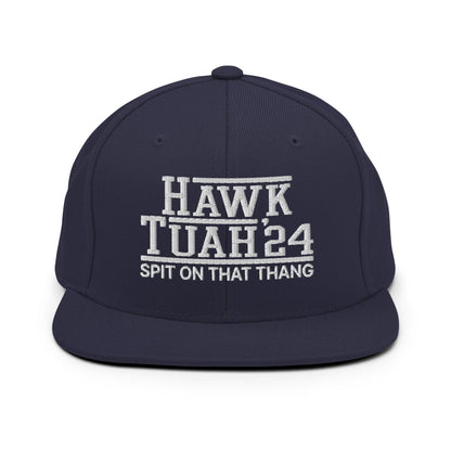 Hawk Tuah Tush '24 2024 Spit on that Thang Snapback Hat Navy