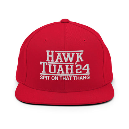 Hawk Tuah Tush '24 2024 Spit on that Thang Snapback Hat Red