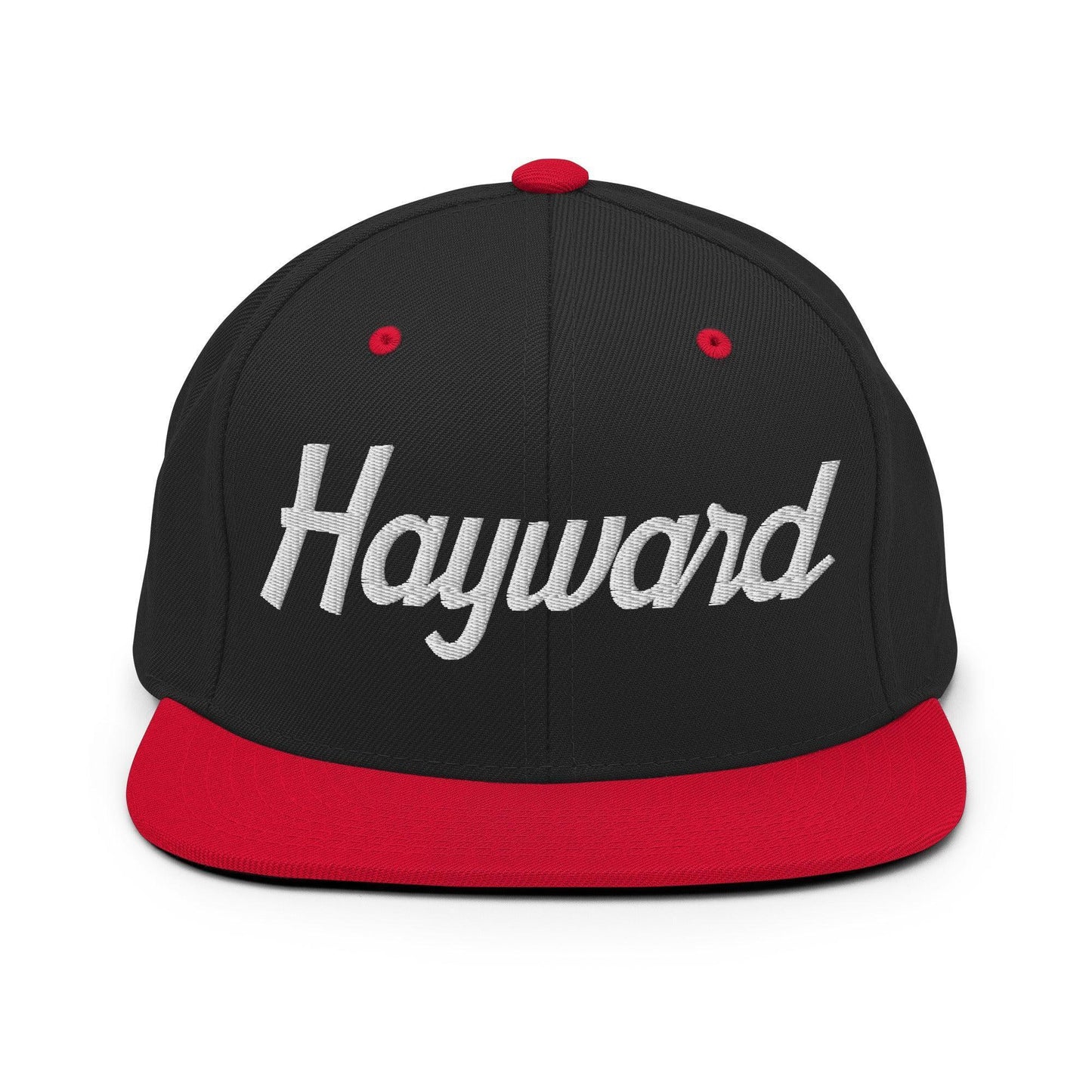 Hayward Script Snapback Hat Black Red
