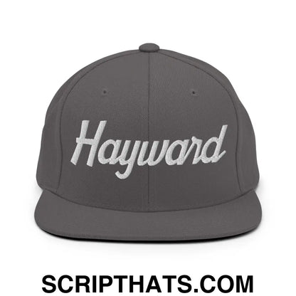 Hayward Script Snapback Hat Dark Grey