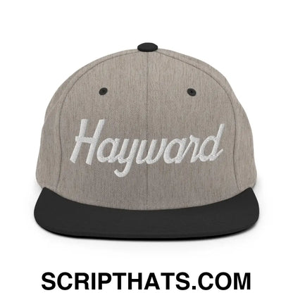 Hayward Script Snapback Hat Heather Black