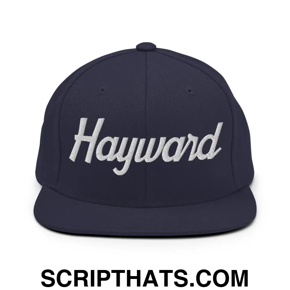 Hayward Script Snapback Hat Navy