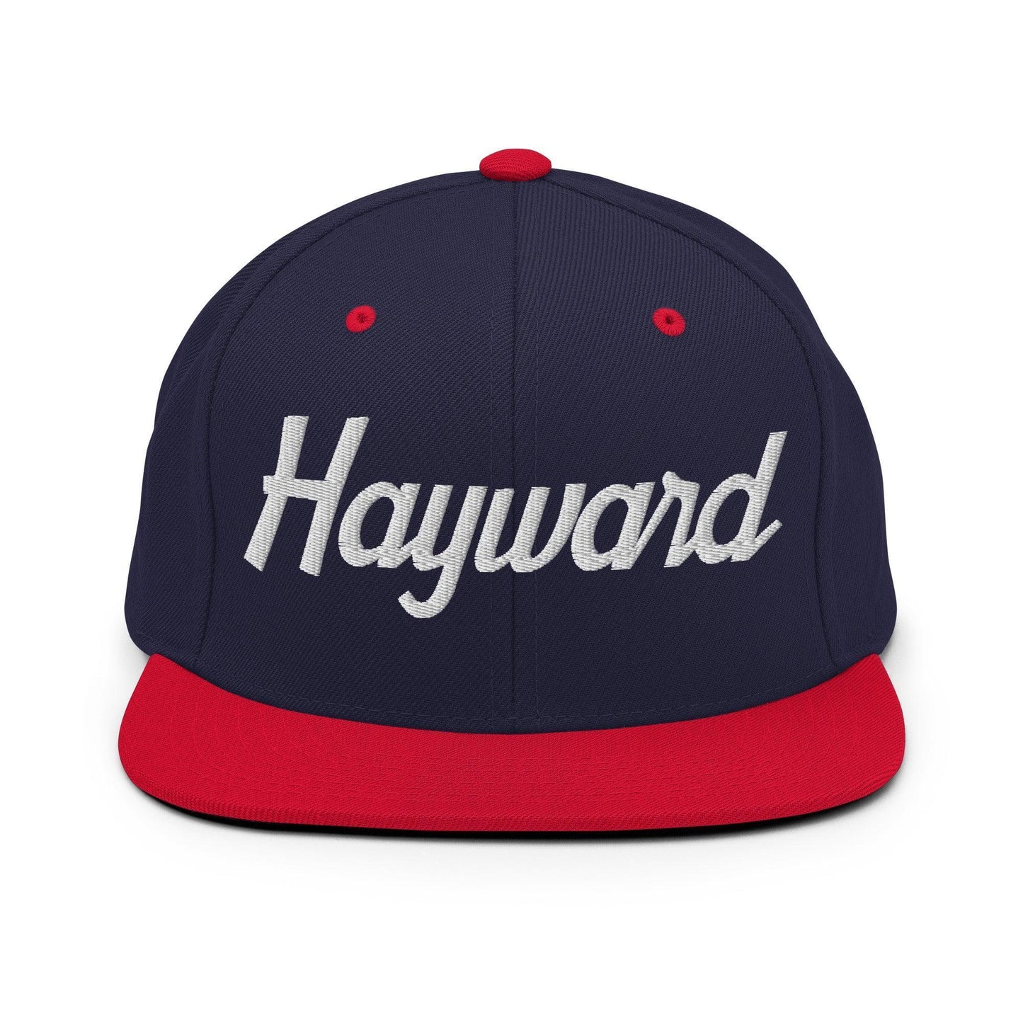 Hayward Script Snapback Hat Navy Red