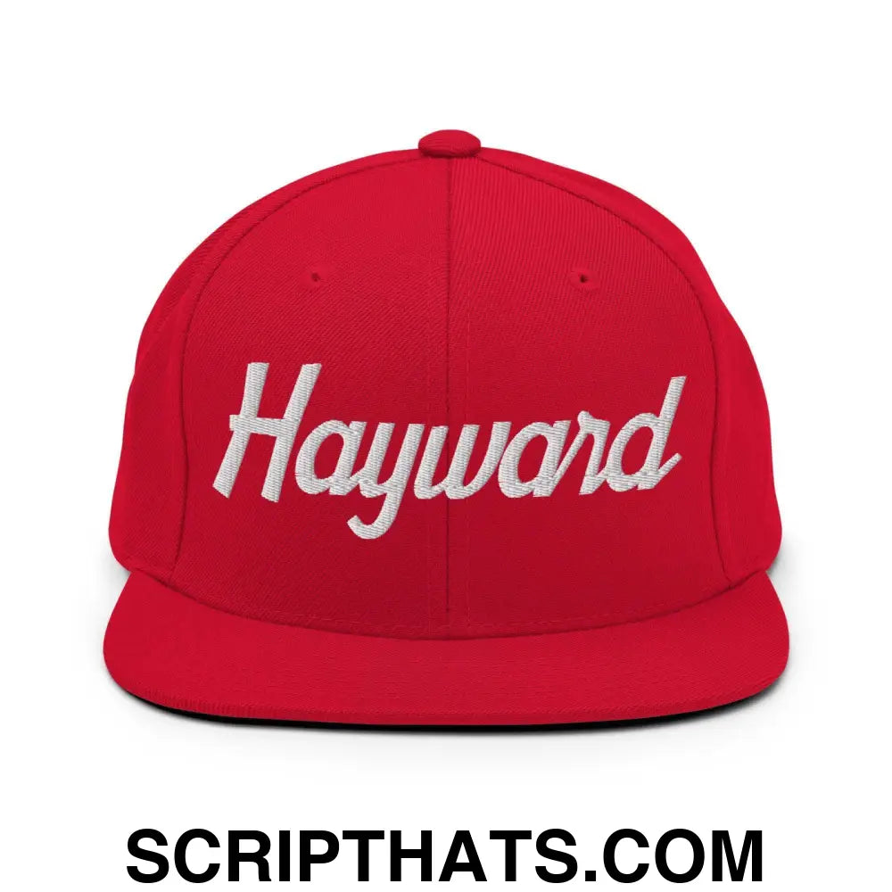 Hayward Script Snapback Hat Red