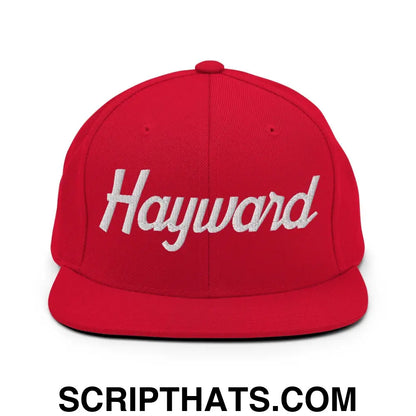 Hayward Script Snapback Hat Red