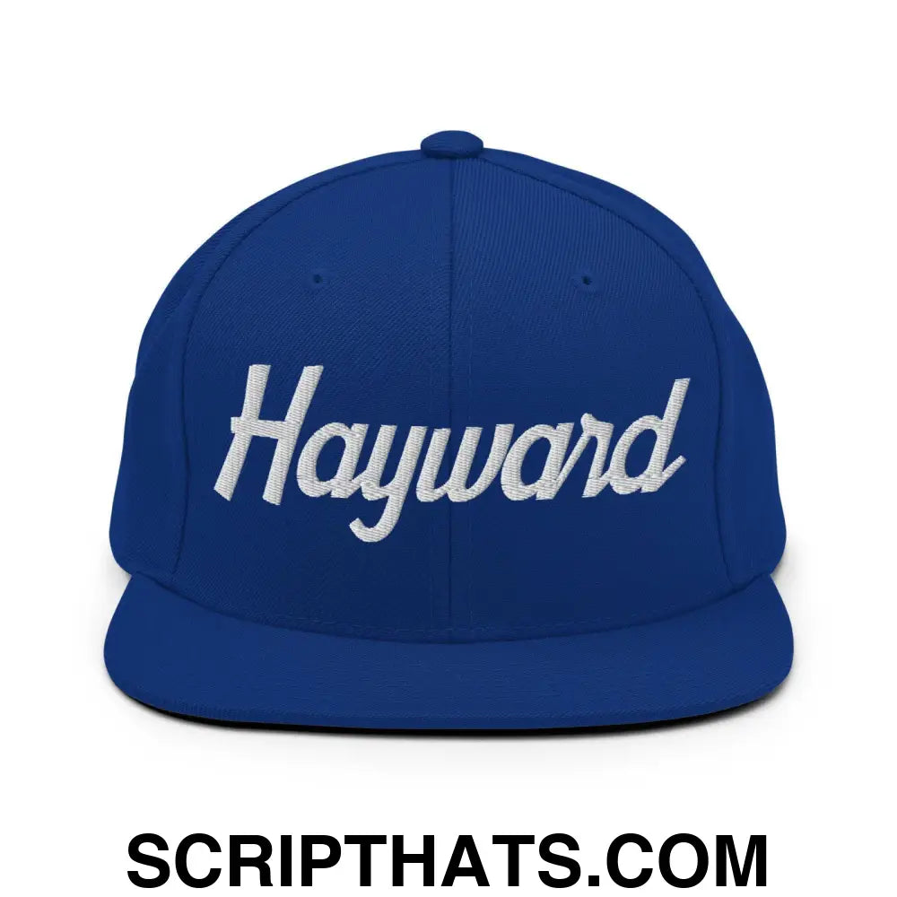 Hayward Script Snapback Hat Royal Blue