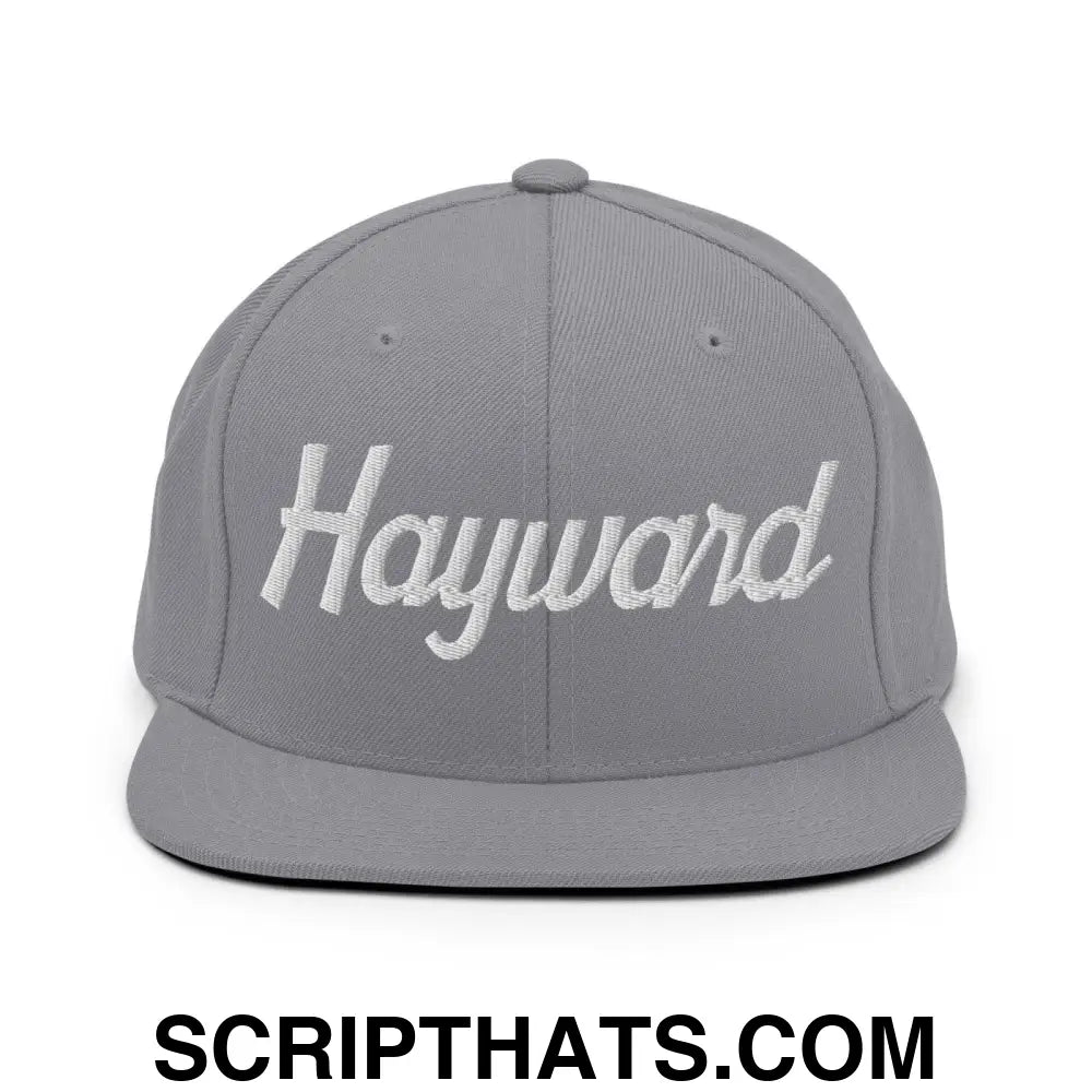 Hayward Script Snapback Hat Silver