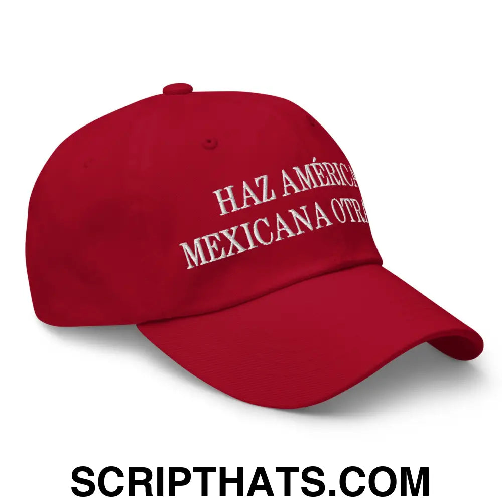 Haz América Mexicana Orta Vez Embroidered Dad Hat Cranberry