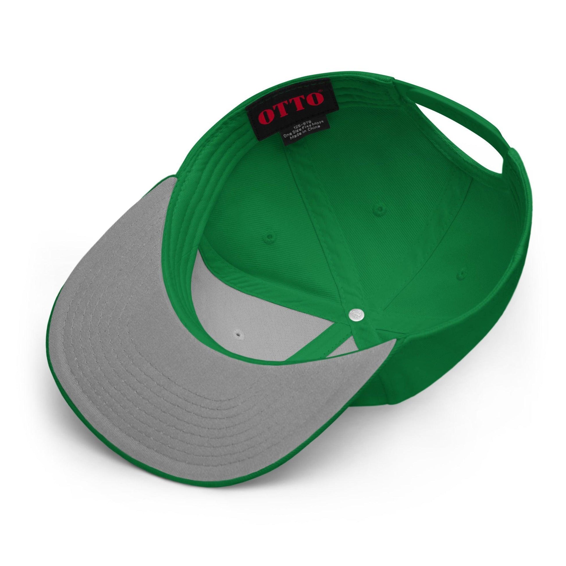 Hecho en Mexico II Script Snapback Hat Kelly Green