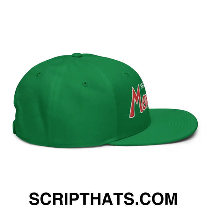 Hecho en Mexico II Script Snapback Hat Kelly Green