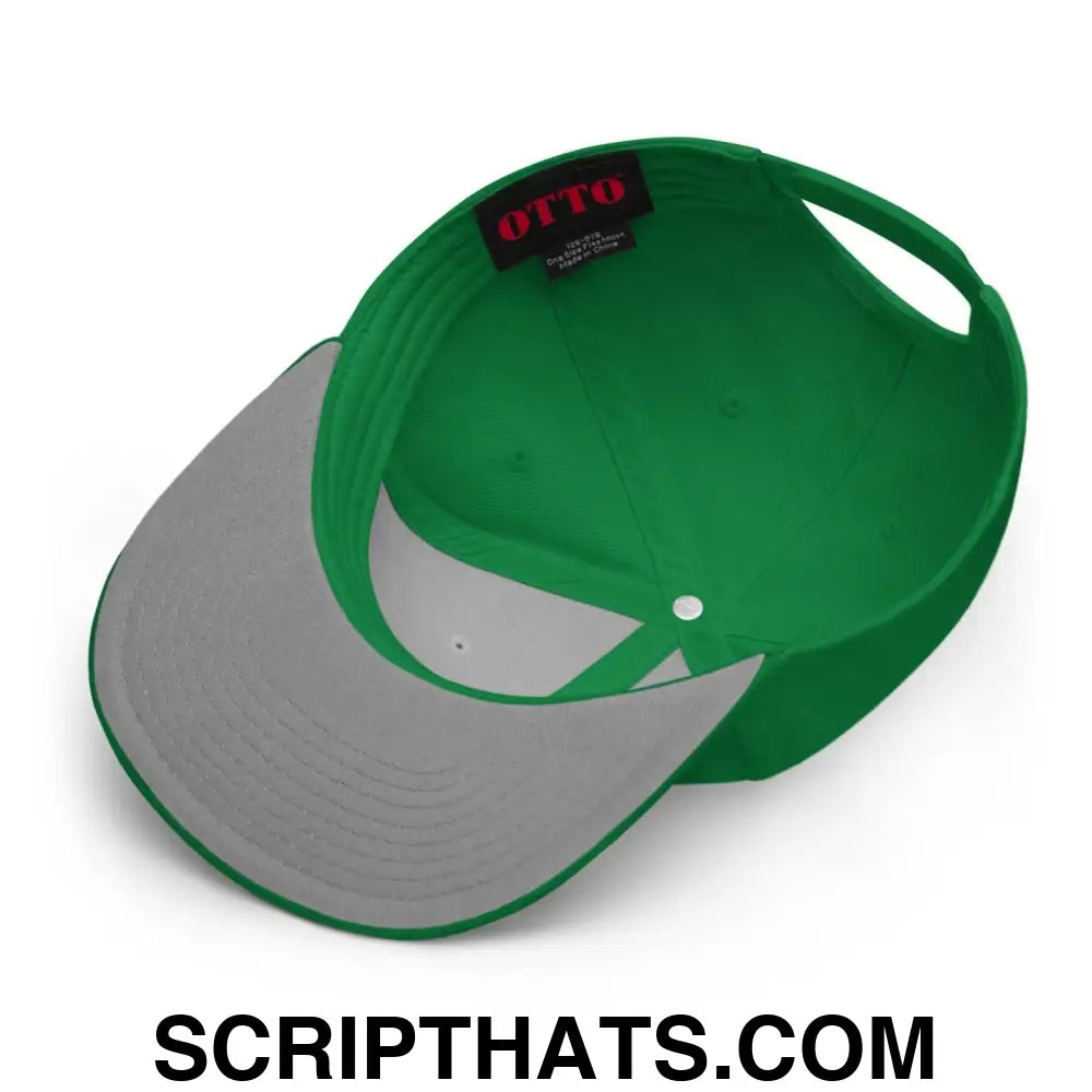 Hecho en Mexico II Script Snapback Hat Kelly Green