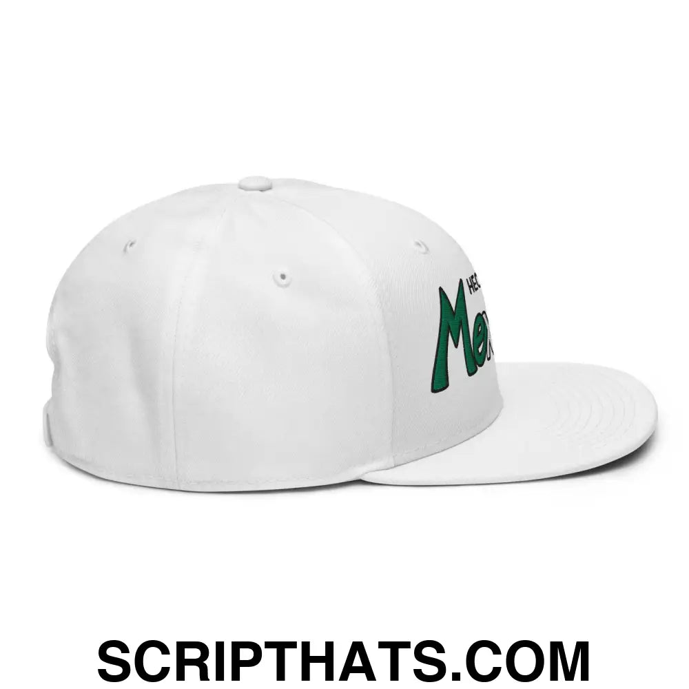 Hecho en Mexico III Script Snapback Hat White