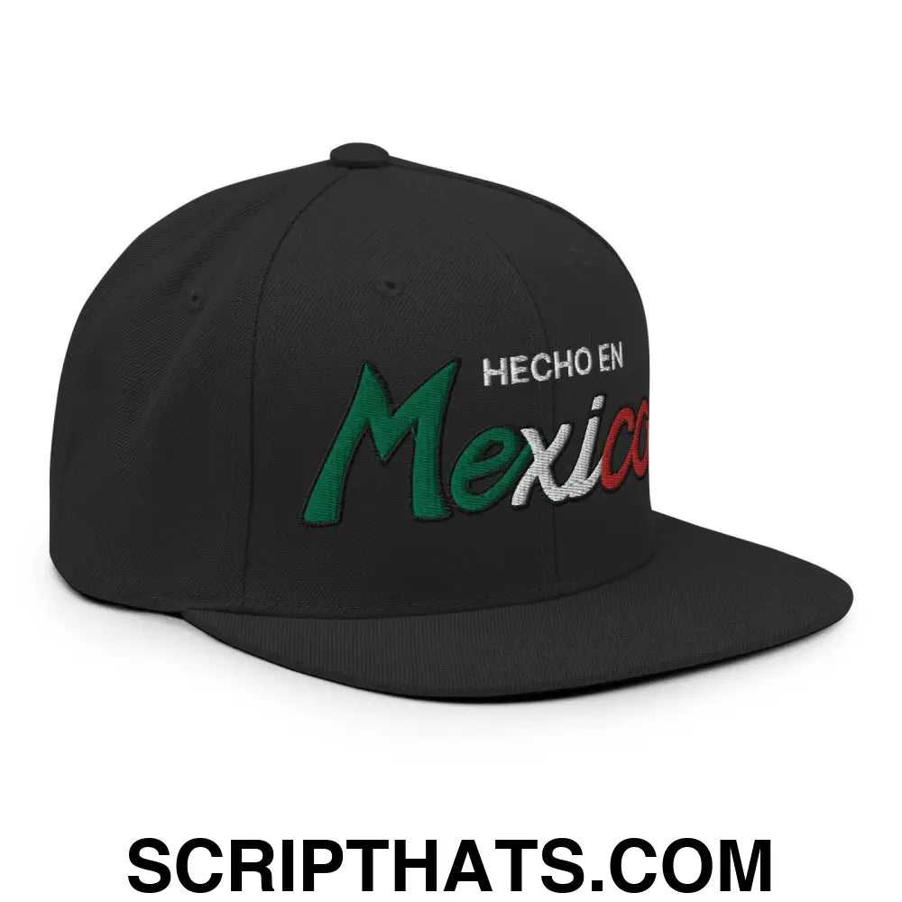 Hecho en Mexico IV Script Snapback Hat Black