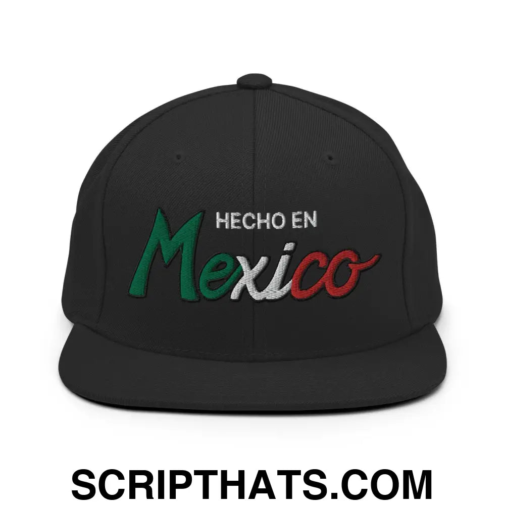 Hecho en Mexico IV Script Snapback Hat Black