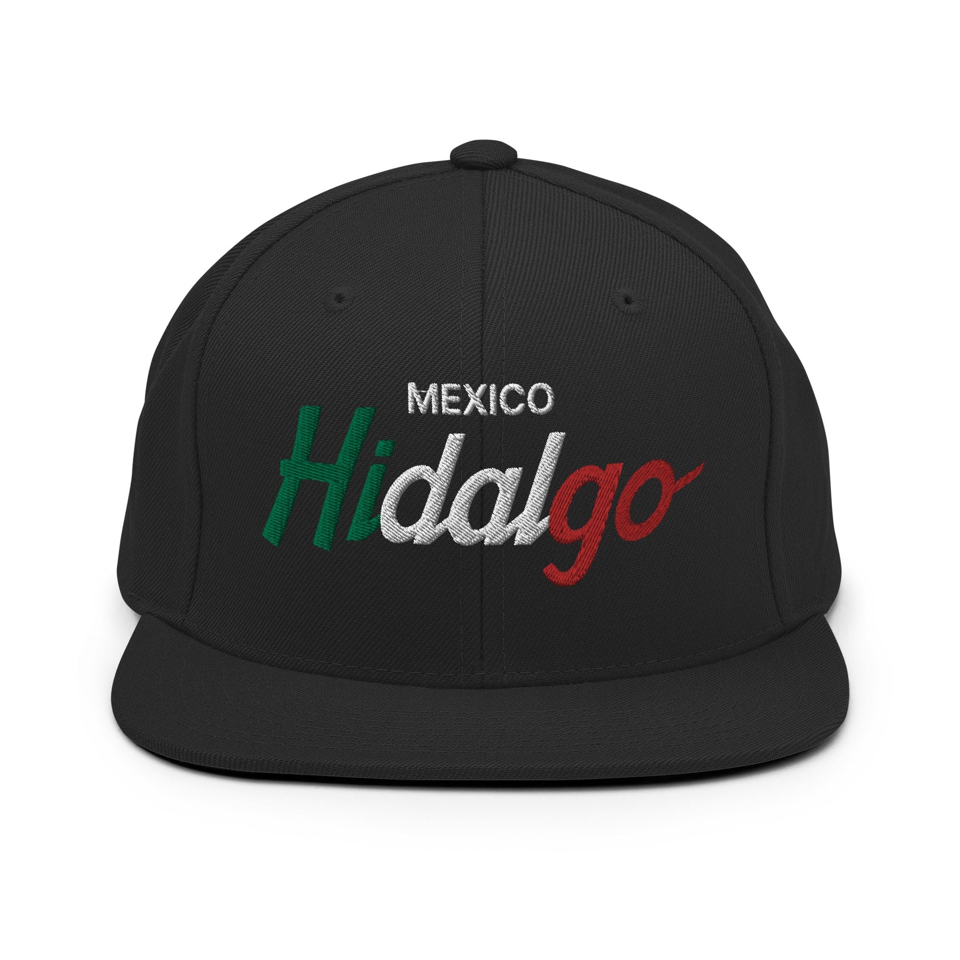 Hidalgo Mexico Vintage Sports Script Snapback Hat Black