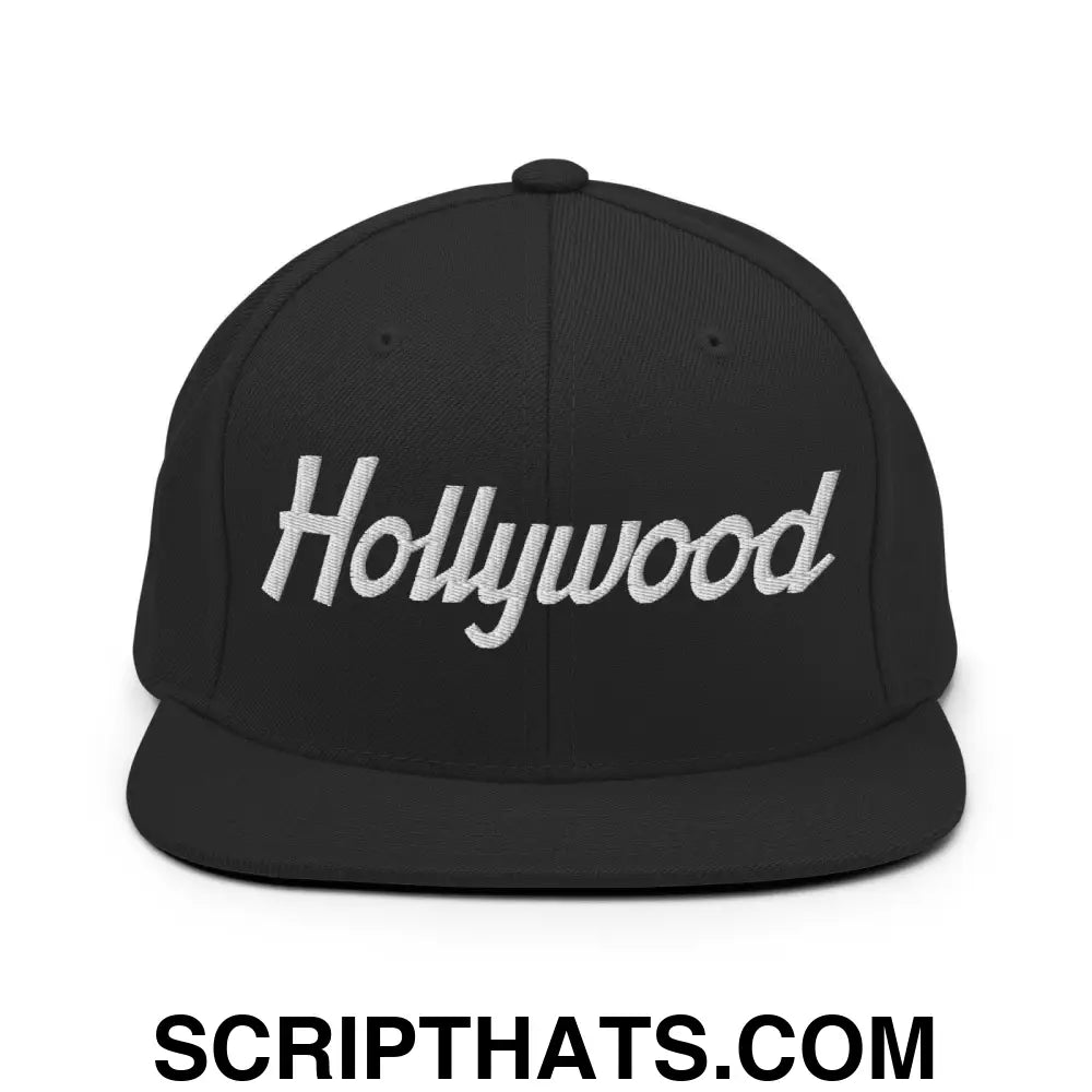 Hollywood Script Snapback Hat Black