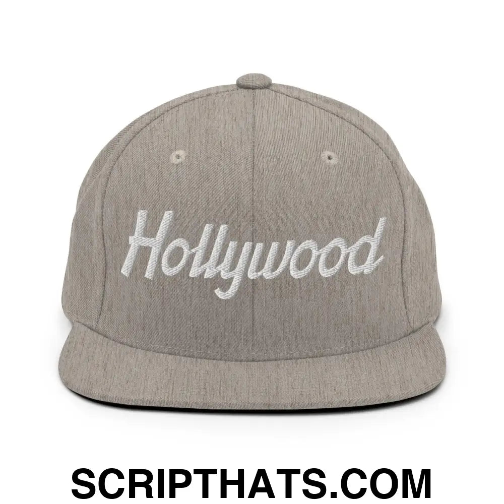 Hollywood Script Snapback Hat Heather Grey