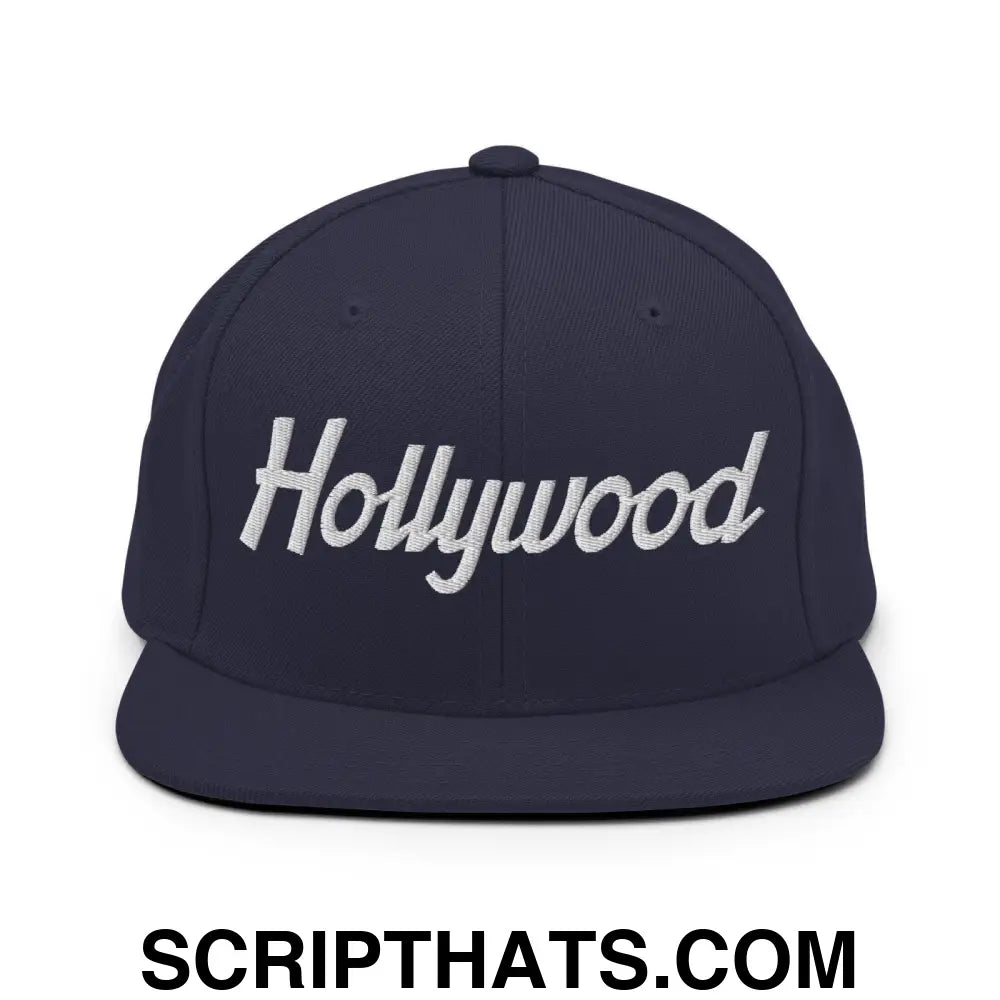 Hollywood Script Snapback Hat Navy